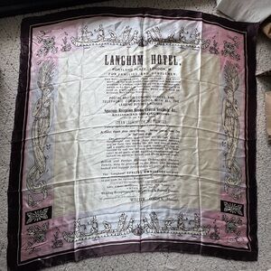 Vintage Langham Hotel Silk Scarf